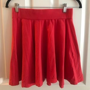 Red skater skirt